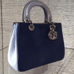 Dior Blue/Grey Karung/Calfskin Diorissimo Bag - Cruise 2015
