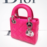 Dior Hot Pink Lady Dior Mini Bag with Chain