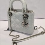 Dior Pure White Lady Dior with Chain Mini Bag