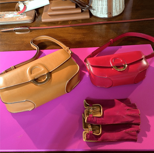Hermes Gold and Red Cherche Midi Bags 2