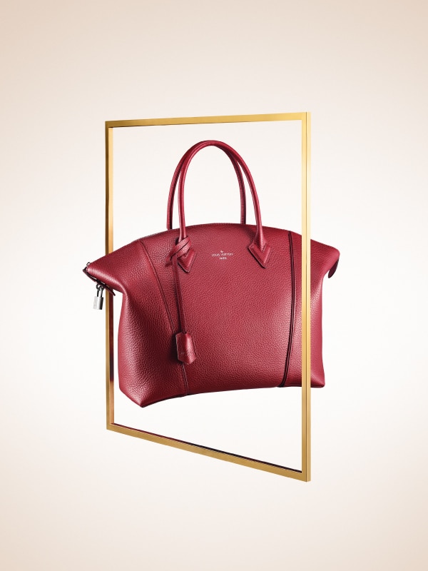 Louis Vuitton Dark Red Griotte Monogram Vernis Leather Lockit PM