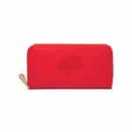 Mulberry Hibiscus Blossom Zip Around Wallet