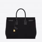 Saint Laurent Black Suede Sac De Jour Large Bag