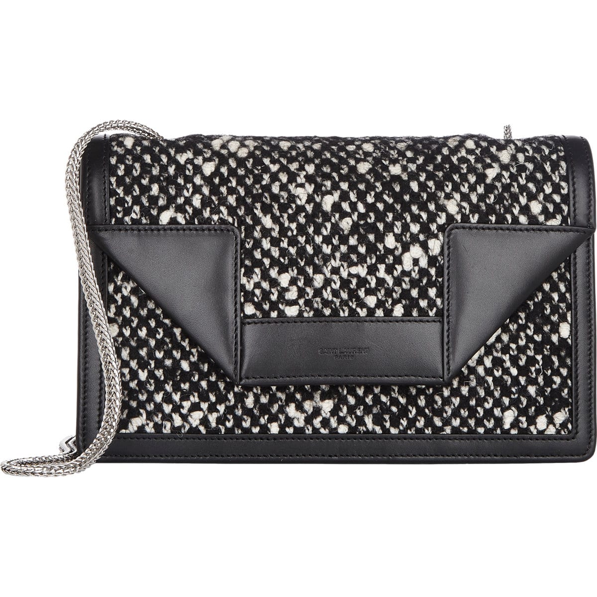 Saint Laurent Black/White Tweed Betty Small Bag