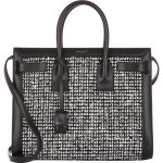 Saint Laurent Black/White Tweed Sac De Jour Small Bag