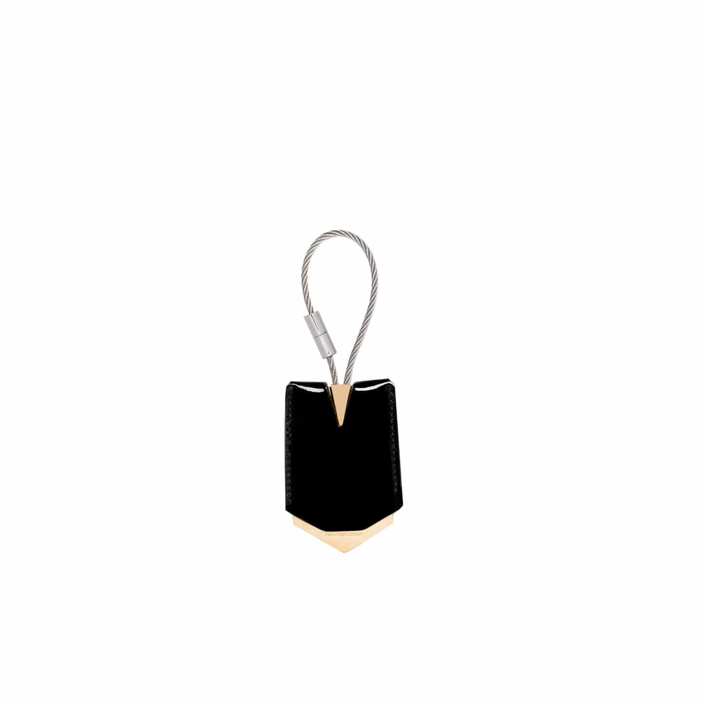 Balenciaga Black Cable Keyring Tag