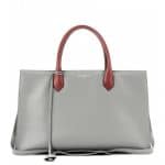 Balenciaga Grey with Red Snakeskin Handles Padlock Nude Work S Bag