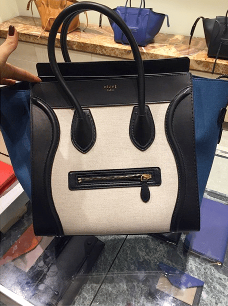 Celine Blue/Black/Beige Mini Luggage Bag - Cruise 2015