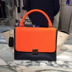 Celine Orange/Black/Beige Trapeze Bag 2 - Cruise 2015