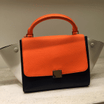 Celine Orange/Black/Beige Trapeze Bag - Cruise 2015