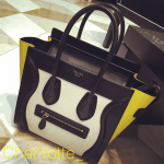 Celine White/Yellow/Black Mini Luggage Bag - Cruise 2015
