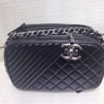 Chanel Black Coco Boy Camera Case Small Bag