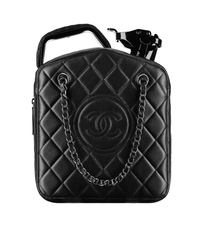 Chanel Black Lambskin Dubai By Night Jerrycan Bag