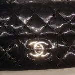 Chanel Black Patent Classic Flap Extra Mini Bag