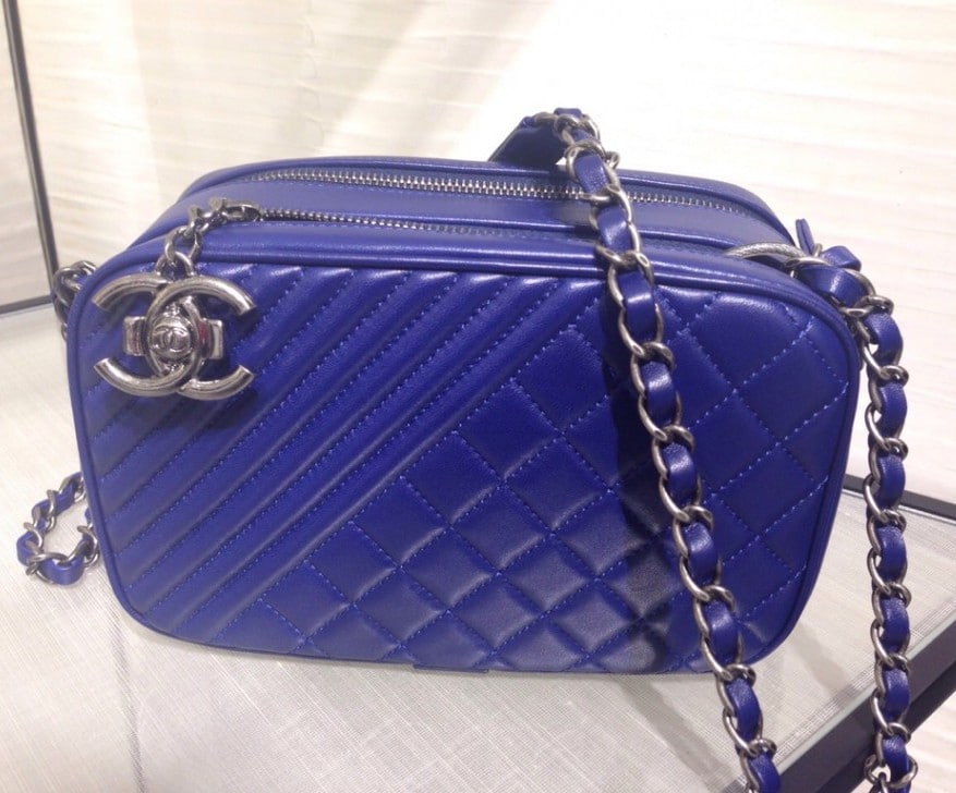 Chanel Coco Boy Camera Bag Mini Blue - J'adore Fashion Boutique