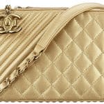 Chanel Gold Coco Boy Camera Case Large Bag