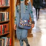 Chanel Light Blue Floral/Heart Embellished Messenger Bag - Pre-Fall 2015 Runway