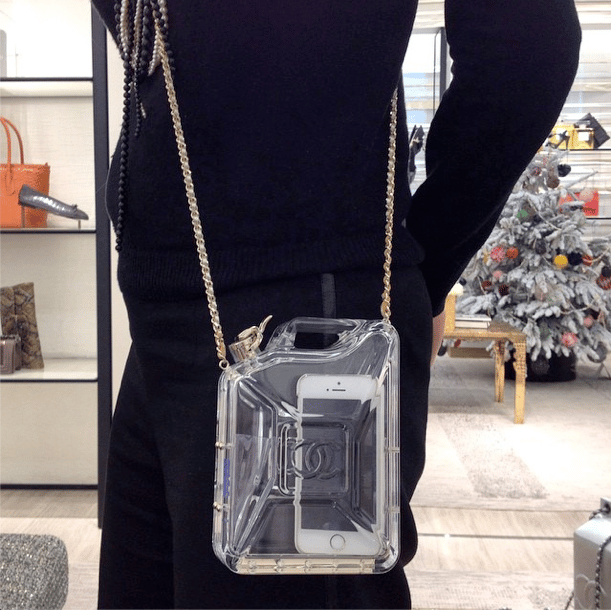 chanel plexiglass bag