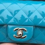 Chanel Turquoise Patent Classic Flap Extra Mini Bag