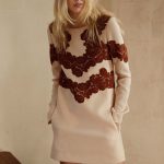 Chloe Beige Embroidered Floral Dress - Pre-Fall 2015