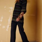 Chloe Black Striped Sweater and Wide Pants - Pre-Fall 2015