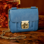 Chloe Factory Blue Python Elsie Bag