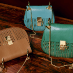 Chloe Hazel Brown / Washed Blue / Stone Green Perforated Ayers Drew Bags