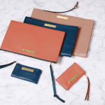 Chloe Orange Fizz /Factory Blue/Terracota Pink Fold Over Document Holders / Factory Blue/Orang Fizz Fold Over Key Pouches