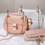 Chloe Pink Gold/Silver Drew Bags and Baylee Long Zipped Wallets