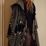 Chloe Printed Fringed Oversized Coat - Pre-Fall 2015