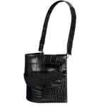 Givenchy Black Crocodile Postino Flat Satchel Bag - Spring 2015