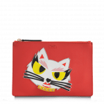 Karl Lagerfeld Red Monster Choupette Coated Canvas Pouch