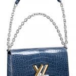 Louis Vuitton Blue Crocodile Twist Bag - Spring 2015