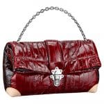 Louis Vuitton Burgundy Petite Malle Foldover GM Bag - Spring 2015