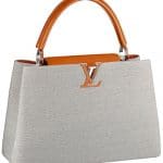 Louis Vuitton Gray Canvas Capucines Tote Bag - Spring 2015