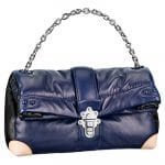 Louis Vuitton Navy Blue Cloud Clutch Lambskin GM Bag - Spring 2015