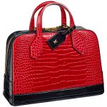 Louis Vuitton Red/Black Crocodile Dora Bag - Spring 2015