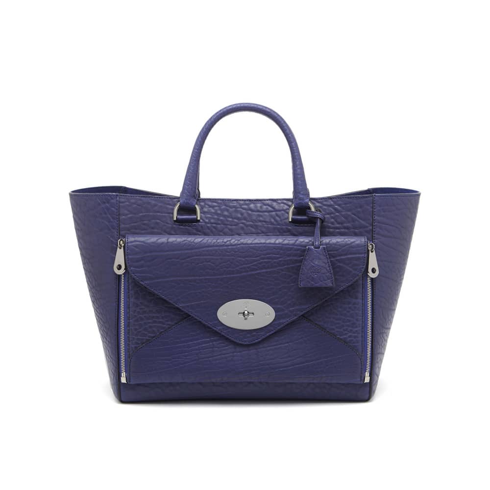 Mulberry Indigo Shrunken Calf Willow Tote Bag