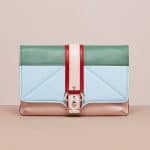 Paula Cademartori Nude/Powder Blue/Pale Green/Carnal Red Sylvie Clutch Bag - Cruise 2015