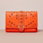 Paula Cademartori Orange Studded Sylvie Clutch Bag - Cruise 2015