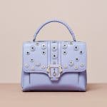 Paula Cademartori Purple Grey Studded Petite Faye Bag - Cruise 2015