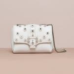 Paula Cademartori White Studded Carine Bag - Cruise 2015