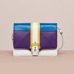 Paula Cademartori White/Violet/Blue/Light Mustard Tatiana Bag - Cruise 2015