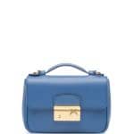 Prada Blue Saffiano Mini Crossbody Clutch Bag