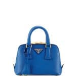 Prada Blue Saffiano Mini Promenade Bag