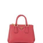Prada Pink Saffiano Mini Galleria Crossbody Bag