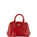 Prada Red Saffiano Mini Promenade Bag