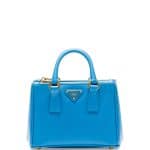 Prada Turquoise Saffiano Mini Galleria Crossbody Bag