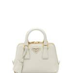 Prada White Saffiano Mini Promenade Bag