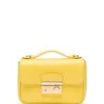 Prada Yellow Saffiano Mini Crossbody Clutch Bag